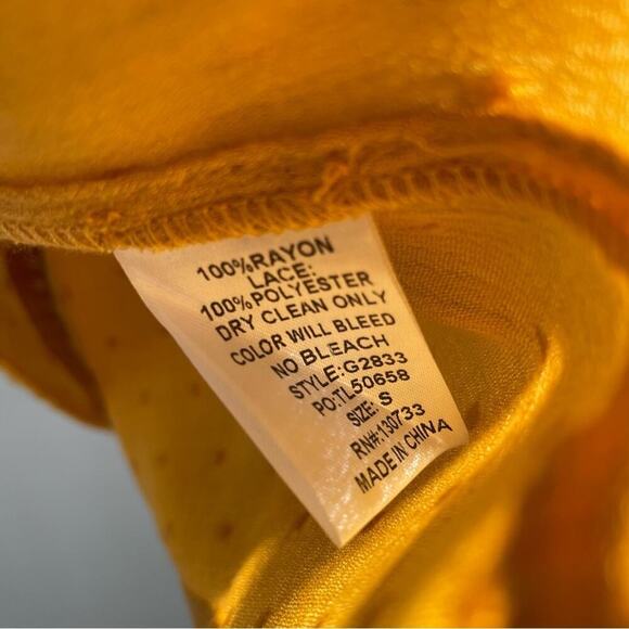 Umgee mustard yellow boho mini dress size small - Picture 4 of 7